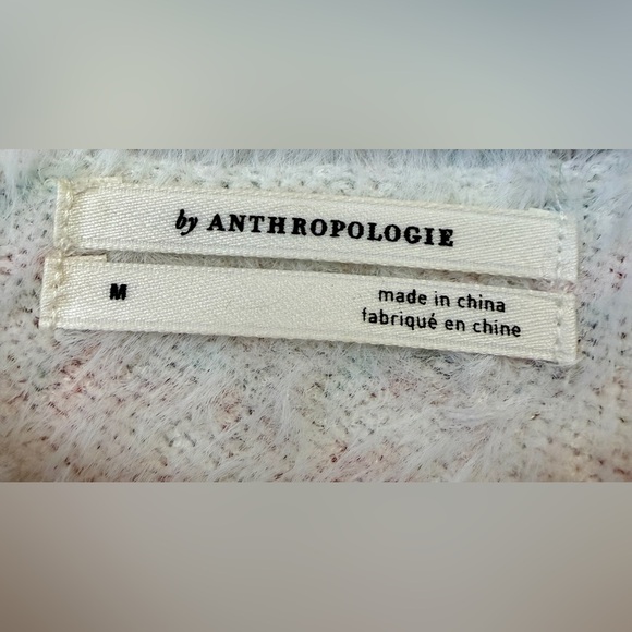 Anthropologie Fuzzy Marbled Short Sleeve Sweater Women’s Size M - Picture 6 of 8